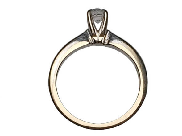14 Karat White Gold Diamond Solitaire Ring