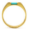 14 Karat Yellow Gold Turquoise | Gold Ring standing up