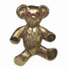 14 Karat Yellow Gold Teddy Bear Brooch with Ruby Eyes
