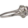 10 Karat White Gold Amethyst Filigree Ring