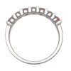 14 Karat White Gold Alternating Ruby and Diamond Wedding Band