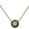 14 Karat Yellow Gold Tahitian Pearl and Diamond Pendant