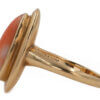 Vintage Oval Coral Ring in Yellow Gold