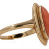 Vintage Oval Coral Ring in Yellow Gold