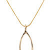 14 Karat Yellow Gold Wishbone Pendant (Pendant Only)