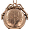 Victorian 1 inch Round Locket in 12 Karat Gold Set with an Old Mine Cut Diamond