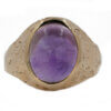 5 Carat Cabochon Cut Amethyst 14 Karat Gold Ring