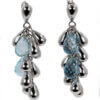 14 Karat White Gold and Topaz Briolette Dangle Earrings