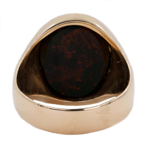 Yellow Gold Bloodstone Ring