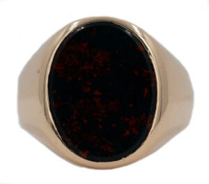 Yellow Gold Bloodstone Ring