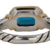 David Yurman Sterling Silver and 18 Karat Yellow Gold Blue Topaz Ring