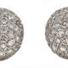Cluster Diamond Stud Style Earrings 1.04 Carat Total Weight