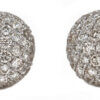 Cluster Diamond Stud Style Earrings 1.04 Carat Total Weight