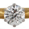 Tiffany & Co. Solitaire Diamond Ring in 18 Karat Yellow Gold and Platinum
