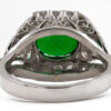 2.32 Carat Oval Tsavorite and Diamond Platinum Ring