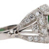 2.32 Carat Oval Tsavorite and Diamond Platinum Ring