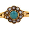 Turquoise with 10 Surrounding Seed Pearls Ring