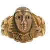 14 Karat Yellow Gold Art Nouveau Egyptian Face Ring
