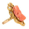 Victorian Pink Coral Cameo Ring