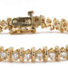 Diamond Bracelet in 14 Karat Yellow Gold, 42 Round Diamonds