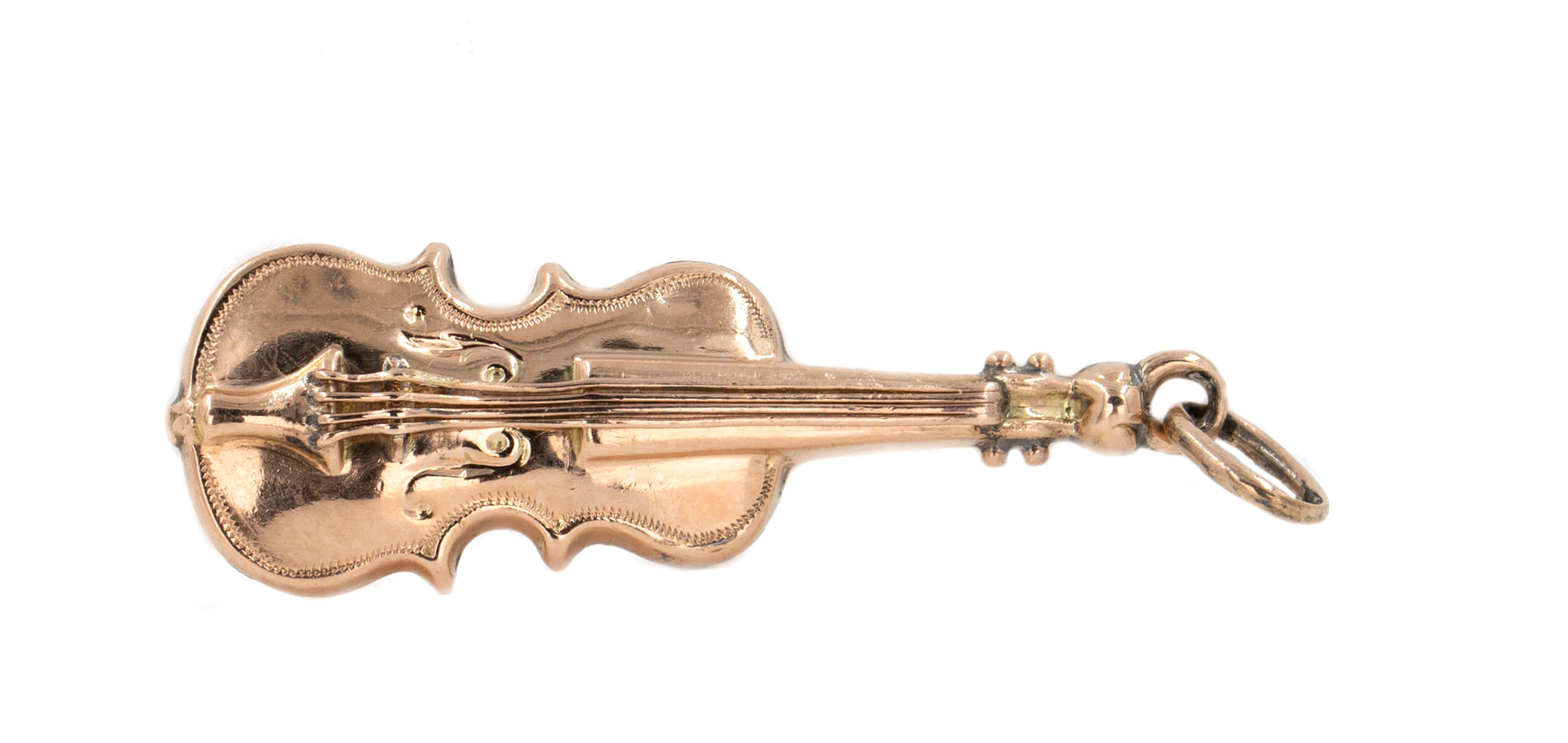 14 Karat Yellow Gold String Instrument Charm - Lippa's Jewelry