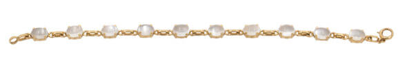 14 Karat Yellow Gold Moonstone Bracelet