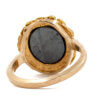 10 & 22 Karat Yellow Gold Hematite Ring