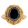 10 & 22 Karat Yellow Gold Hematite Ring