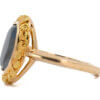 10 & 22 Karat Yellow Gold Hematite Ring