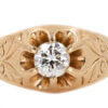 14 Karat Yellow Gold .90 Carat "F" Color Diamond Ring