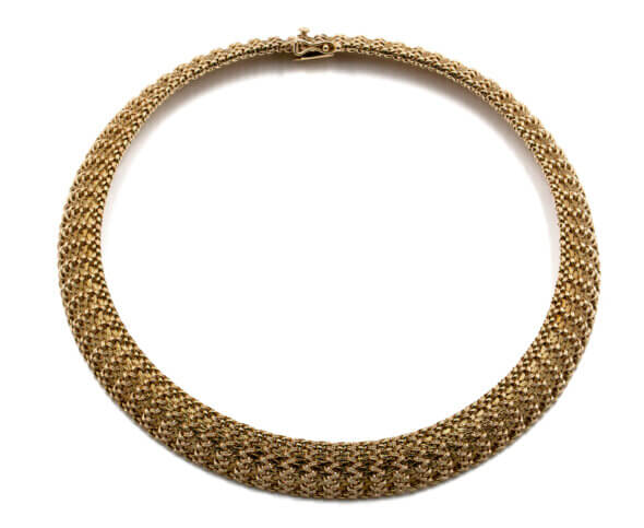 Retro style 14 Karat Yellow Gold Graduated Necklace