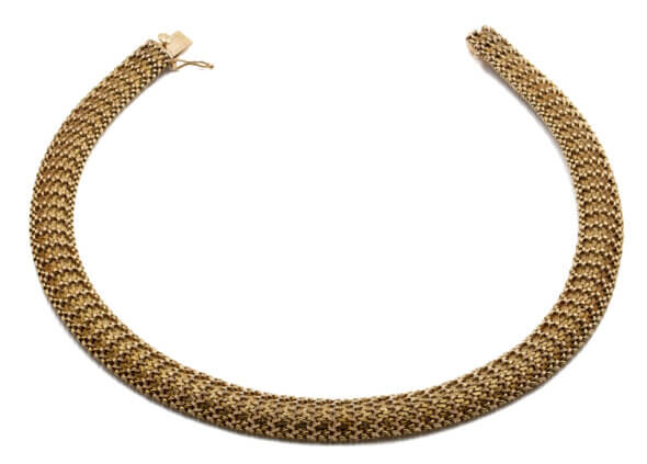 Retro style 14 Karat Yellow Gold Graduated Necklace