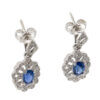 Sapphire and Diamond Dangle Earrings in 14 karat White Gold