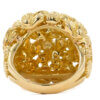 18 Karat Yellow Gold Engraved Dome Ring