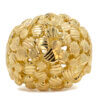 18 Karat Yellow Gold Engraved Dome Ring