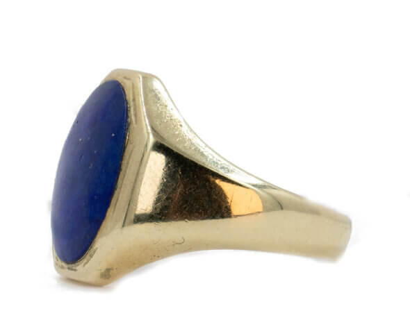 14 Karat Yellow Gold Lapis Ring