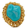 Retro Turquoise Ring in Yellow Gold