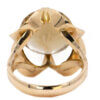 Round Smokey Quartz Ring in 14 Karat Yellow Gold