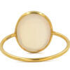 3.60 Carat Opal Ring in 18 Karat Yellow Gold