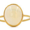 3.60 Carat Opal Ring in 18 Karat Yellow Gold