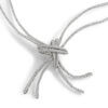 18 Karat white Gold Diamond Knot Necklace, by Staurino Fratelli