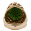 14k y/g Nephrite Cabochon Ring, Bezel Set in a Woven Basket Style