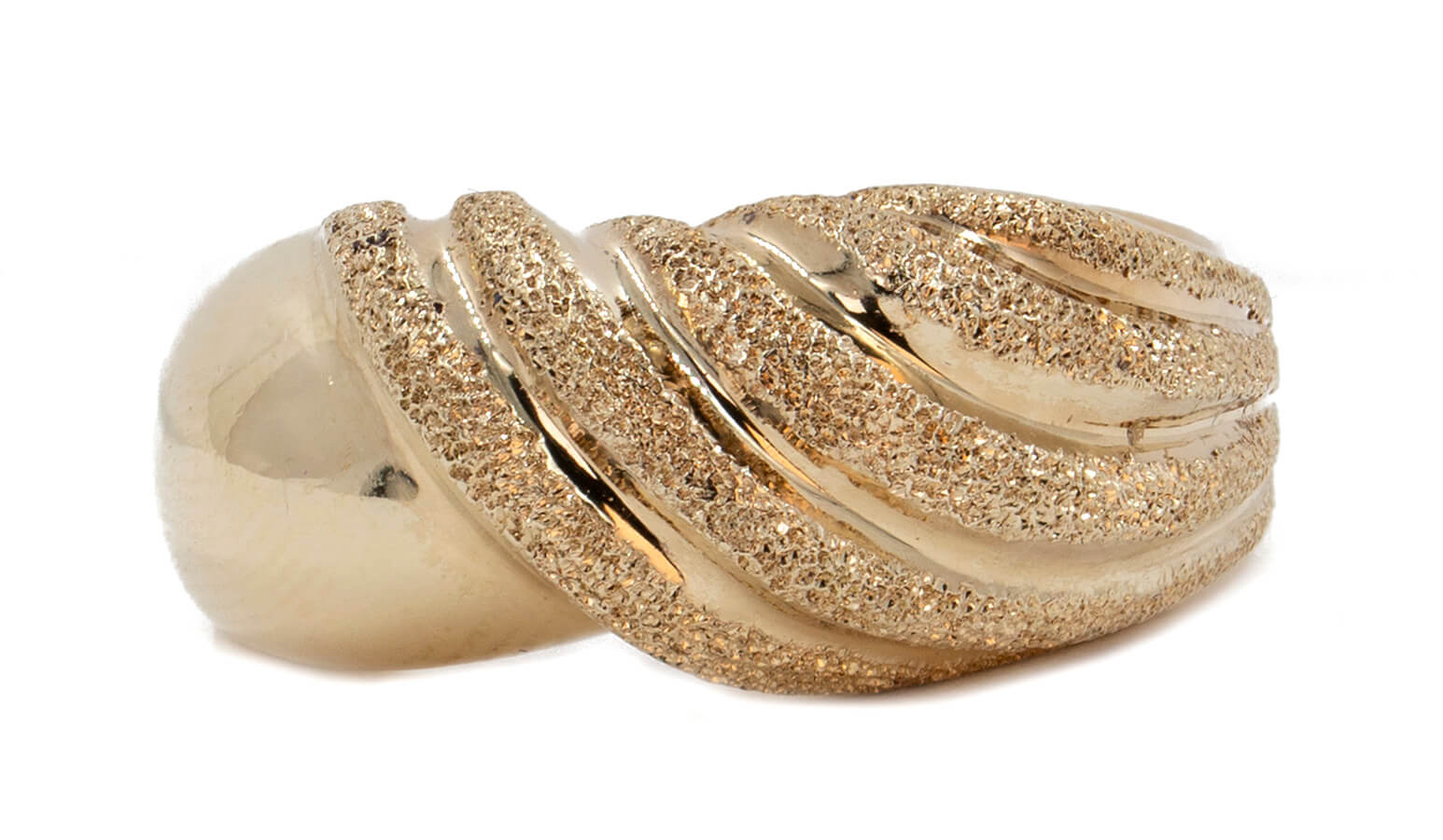 14 Karat Yellow Gold Textured Freeform Ring - Lippa's Jewelry