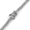 18 Karat white Gold Diamond Knot Necklace, by Staurino Fratelli, clasp