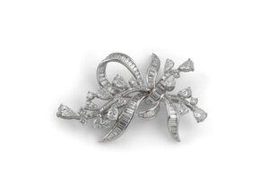 Platinum Diamond Spray Brooch, circa 1950's