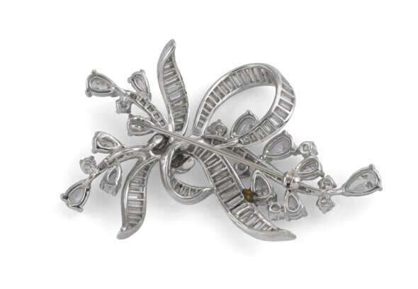 Platinum Diamond Spray Brooch, circa 1950's