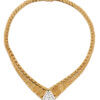 18 karat 2 tone diamond necklace, back