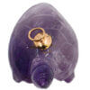 14 karat yellow gold Carved Amethyst Turtle Pendant