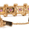 14 Karat Yellow Gold Round Pink Sapphire Bracelet