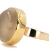 Cats Eye Moonstone Ring in 14 Karat Yellow Gold, side view